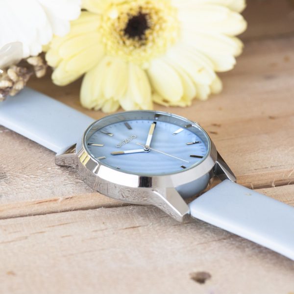 Ρολόι OOZOO Timepieces Light Blue Δερμάτινο λουράκι C10726