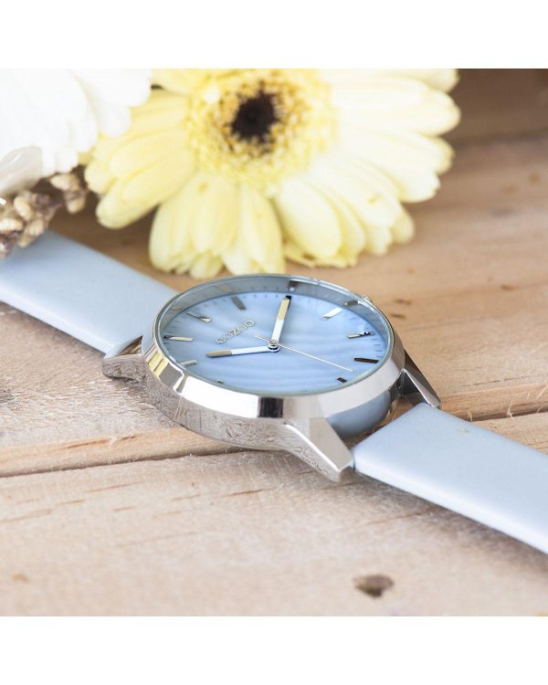 Ρολόι OOZOO Timepieces Light Blue Δερμάτινο λουράκι C10726