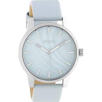 Ρολόι OOZOO Timepieces Light Blue Δερμάτινο λουράκι C10726