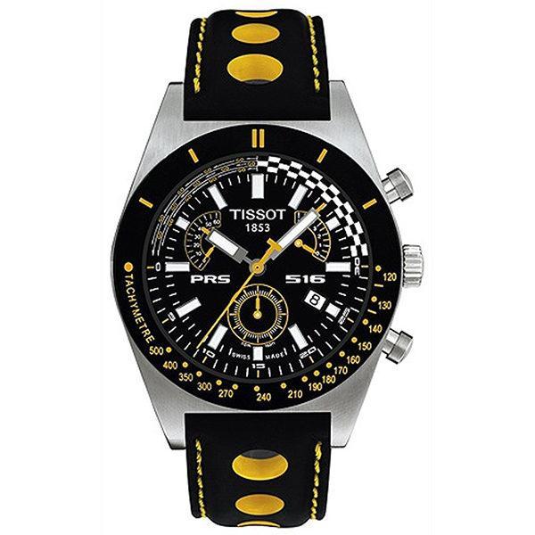 Ρολόι Tissot Chronograph Black Dial Black Leather Men's Watch T91142851