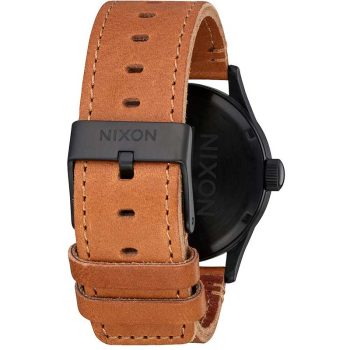 Ρολόι Nixon Sentry Black Brown Leather Strap A105-2664-00