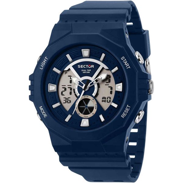 Ρολόι SECTOR EX-41 AnaDigi Blue Rubber Strap R3251237002