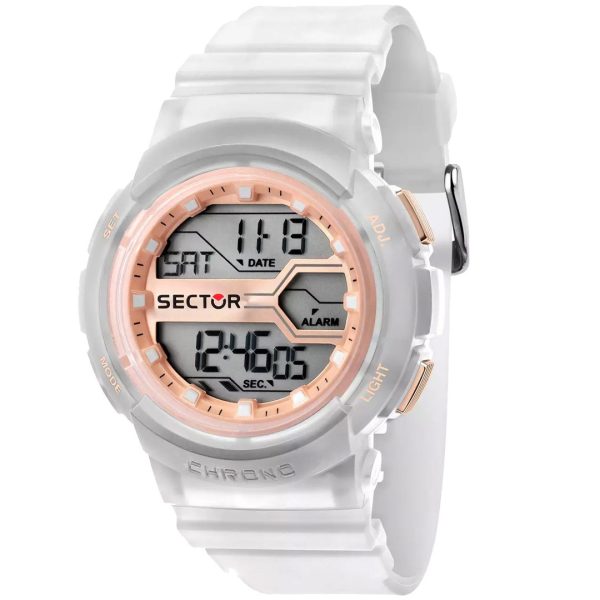 Ρολόι SECTOR EX-39 Chronograph White Plastic Strap R3251547004