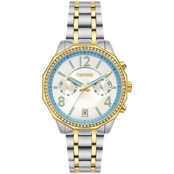 Ρολόι γυναικείο Breeze Crystal Swarovski Dual Time 712451.3