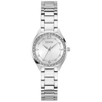 Γυναικείο Ρολόι GUESS CHARLOTTE GW0767L1 Αδιάβροχο 3 ATM Μηχανισμός QUARTZ Ακριβείας Κάσα Ανακυκλωμένο ατσάλι Χρώμα Κάσας Ασημί Χρώμα Καντράν Ασημί Κούμπωμα Ασφαλείας Μπρασελέ Ανακυκλωμένο ατσάλι Χρώμα Μπρασελέ Ασημί Φύλο Γυναικείο